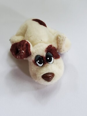 #ad Vintage Mini Pound Puppy 2.75quot; Brown Spots Sleepy Eyes Jack Russell Terrier Dog $8.00