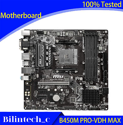 FOR MSI B450M PRO VDH MAX Motherboard Supports 3700X AMD DDR4 64GB AM4 $181.96