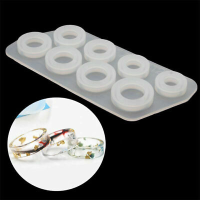 #ad DIY Silicone Assorted Ring Size Epoxy Molds for Resin Jewelry Making Craft SET C $3.57