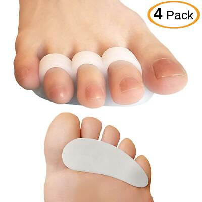 #ad Chiroplax Hammer Toe Cushion Pad Separator Corrector Straightener Splint 4 Pack $10.99