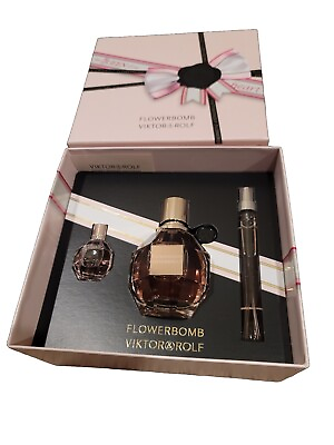 #ad Flowerbomb by Viktor amp; Rolf 3 Piece GIft Set EDP EAU De Parfum 50 10 7ml $129.95