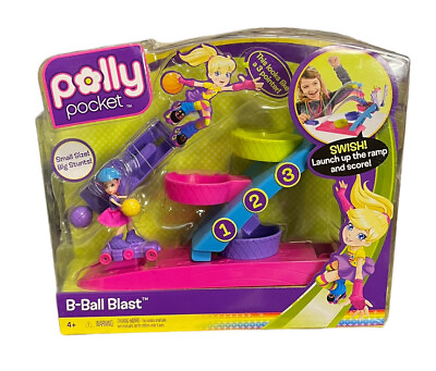 #ad 2010 Mattel Polly Pocket B Ball Blast Play Set W Figure NOS $26.39