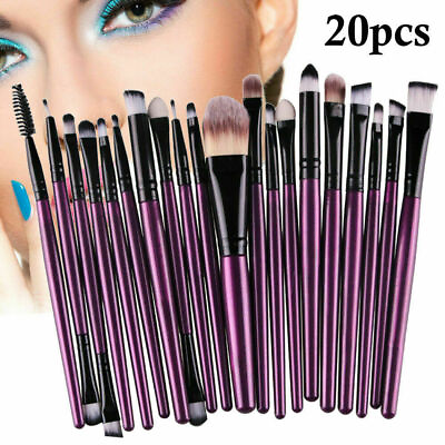 #ad 20PCS Lot Makeup Brushes Kit Set Powder Foundation Eyeshadow Eyeliner Lip Brush $6.99