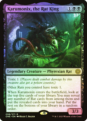 #ad MTG FOIL Karumonix the Rat King Phyrexia: All Will Be One $1.69