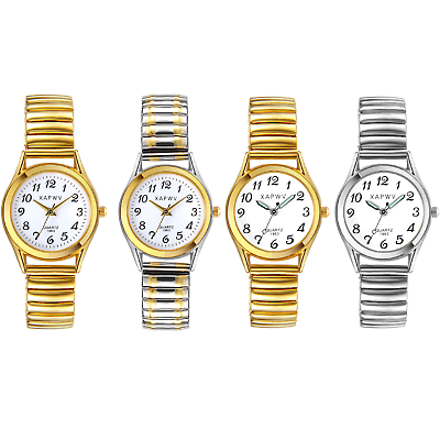 #ad Women Ladies Ultra Thin Stretch Band Watch Easy to Read Quartz Dress Wristwatch $12.99