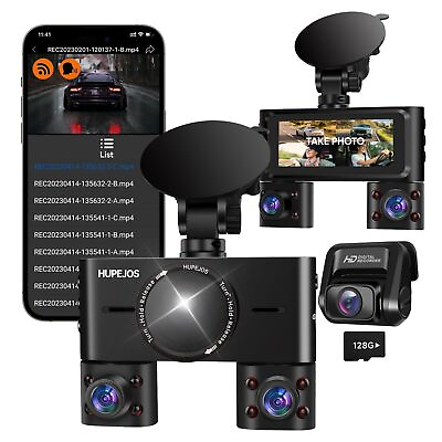 #ad 360° Dash Cam Front and Rear 4 Channel FHD 4*1080P Voice Control CPL Filte... $277.13
