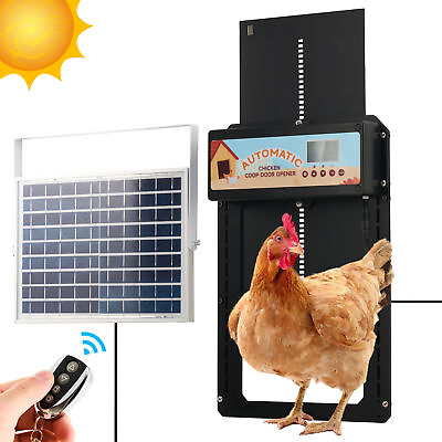 #ad CO Z Automatic Chicken Coop Door Solar Powered Opener with Light Sensor amp; Timer $89.99
