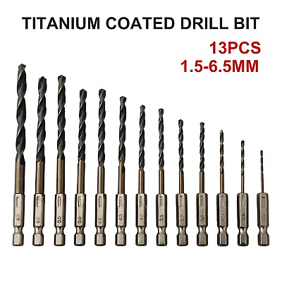 #ad Superior Drilling Experience with 13pcs HSS Titanium Coated Drill Bit Set $18.48