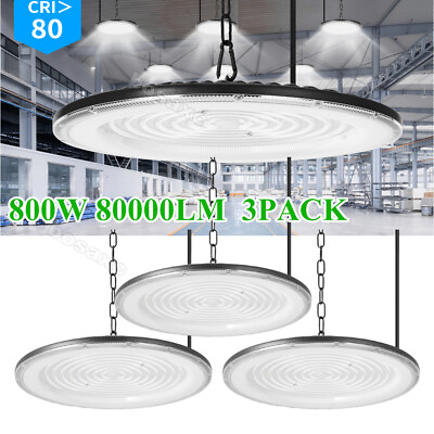 #ad 3 Pack 800W UFO Led High Bay Light Factory Warehouse Commercial Led Shop Lights $159.99