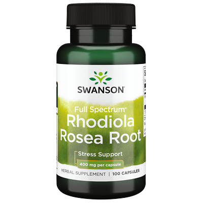 #ad Swanson Full Spectrum Rhodiola Rosea Root Energy Stress Help 400 mg 100 Caps $11.38