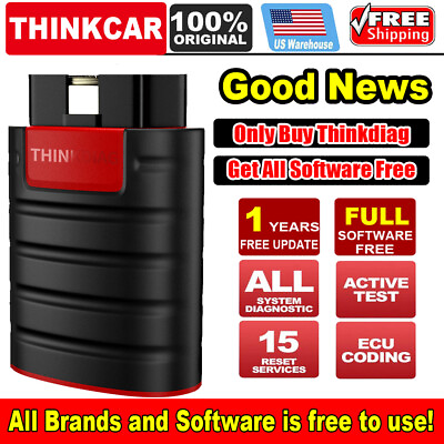 #ad THINKDIAG All Brand Free OBD2 Scanner Bidirectional KEY Coding Diagnostic Tool $77.99