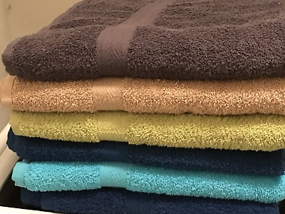 #ad 6 COTTON BATH TOWELS LARGE 25x50 INCHES 400 GSM $60.00