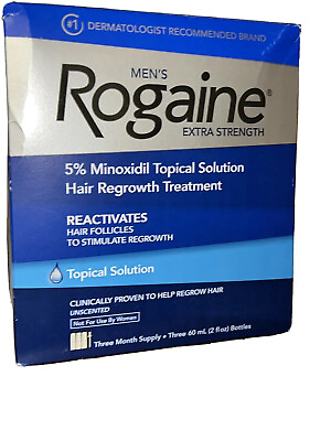 #ad Rogaine Men#x27;s X Strength 5% Minoxidil TOPICAL Solution 3 Mo Supply EXP 01 2026 $39.95