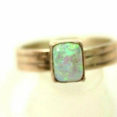 #ad Elegant Navajo Ladies Solitaire Opal Ring Sterling Silver Various Sizes $29.95