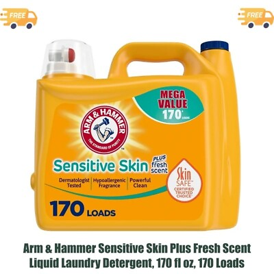 #ad 170 fl oz 170 Load. Arm amp; Hammer Sensitive Skin Plus Fresh Scent Liquid Laundry $12.27
