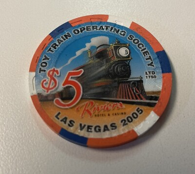 #ad Riviera Hotel And Casino 2005 $5 LTD 1750 Toy Train Chip. $19.99