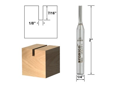 #ad 1 8quot; Diameter Solid Carbide Insert Straight Router Bit 1 4quot; Shank Yonico 14004q $13.95