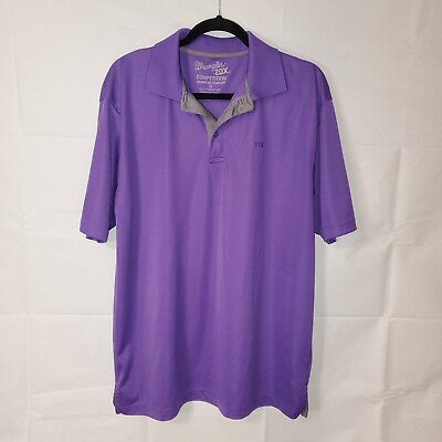 #ad Wrangler 20X Competition Mens Advanced Comfort Polo Shirt Purple Size Medium $18.00