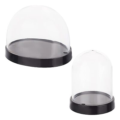 #ad 2 Style Acrylic Display Dome Cloche with Black Base Display Dome Case Cloche... $22.84
