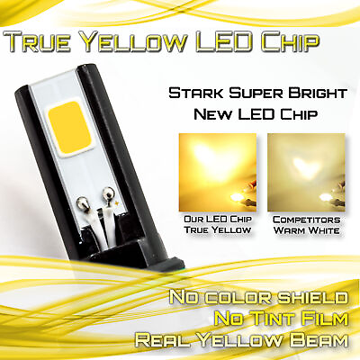 #ad Stark LED 3000K 3K Yellow All In One Conversion Kit Headlight Fog H1 H7 $12.79
