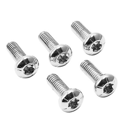 #ad 5 New Chrome Front Disk Brake Rotor Bolts Fit For Harley Softail Dyna Touring $9.99