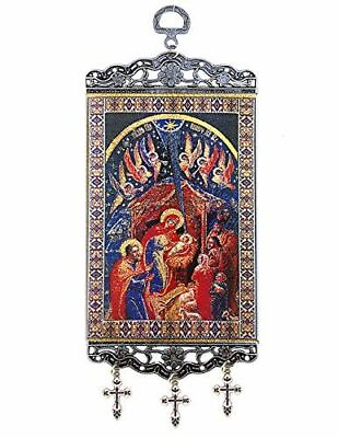 #ad Catholic Orthodox Nativity of Christ Christmas Tapestry Icon Banner 9 3 4 Inch $20.77