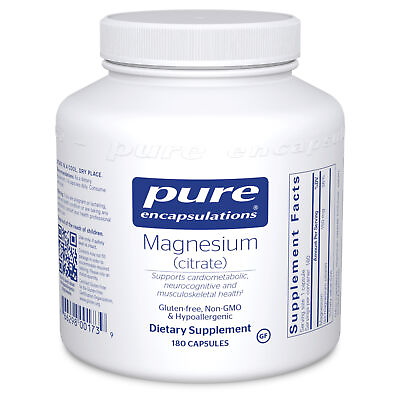 #ad Pure Encapsulations Magnesium Citrate Supplement for Constipation Stress Re $53.31