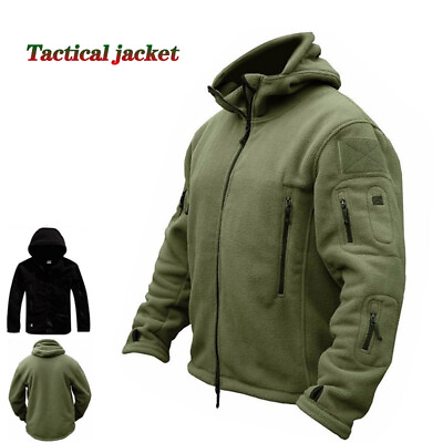 #ad Tactical Men#x27;s Military Cargo Jacket Army Cargo Combat Casual Cotton Work Coats $25.00