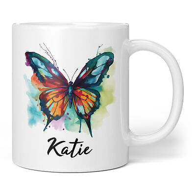 #ad Butterfly Mug Personalized Ceramic Coffee Cup Custom Name Butterfly Gift $23.99
