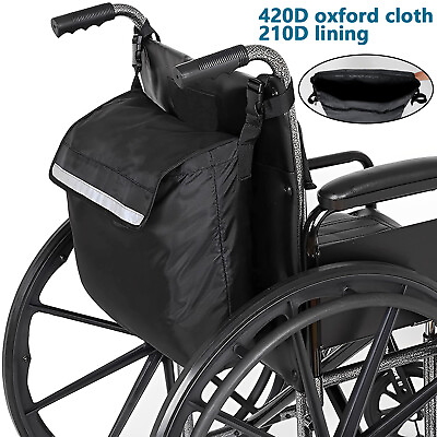 #ad Wheelchair Bag Waterproof Backpack Mobility Scooter Large Storage Carry Bag🍀 $18.59
