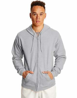 #ad Hanes Full Zip Hoodie Sweatshirt Mens ComfortBlend EcoSmart Hood Pockets S 3XL $21.19