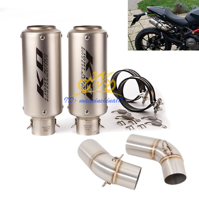 #ad For Ducati Monster 696 695 795 796 1100 Exhaust Pipe 51mm Tip Mufflers Slip On $160.43