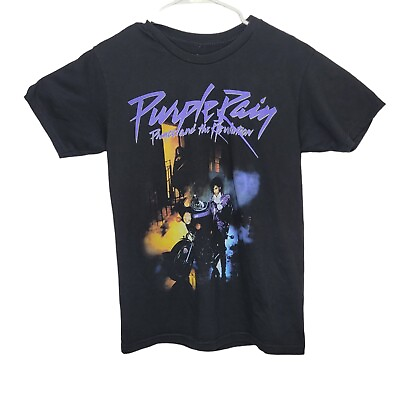 #ad Prince Mens Sz SM Black Purple Rain Revolution Motorcycle Band Tour Concert $8.99