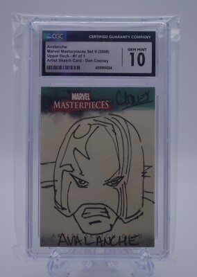 #ad Avalanch Sketch Card Marvel Masterpieces Set II 08#x27; CGC Graded 10 $96.99