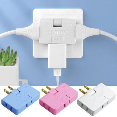 #ad US EU Plug Socket Converter 3 in 1 US Plug Multi Plug Wireless Adapter Sockets $11.69