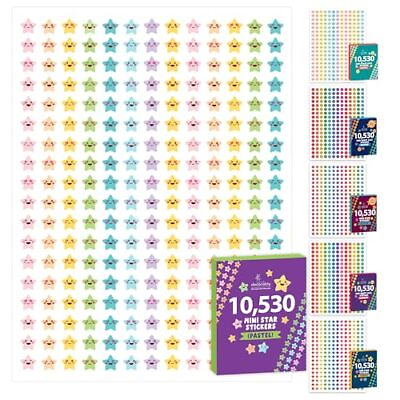 #ad 10530 Pastel Mini Star Stickers Bulk 45 Sticker Sheets of Tiny Star Sticke... $15.05