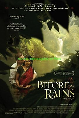 #ad BEFORE THE RAINS MOVIE POSTER DS NANDITA DAS IN INDIA $5.00