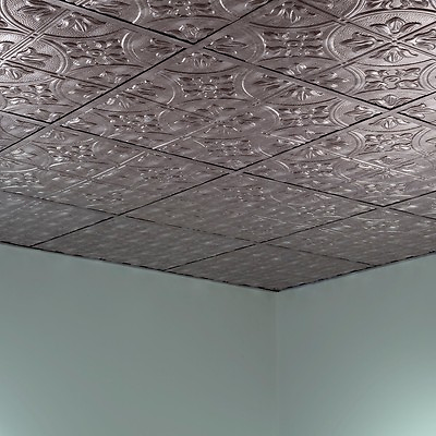 #ad Fasade 2ft x 2ft Traditional Style #2 Lay In Ceiling Tile Panel 5 Pack $2.99