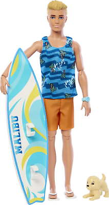 #ad Ken Doll with Surfboard Poseable Blonde $21.10