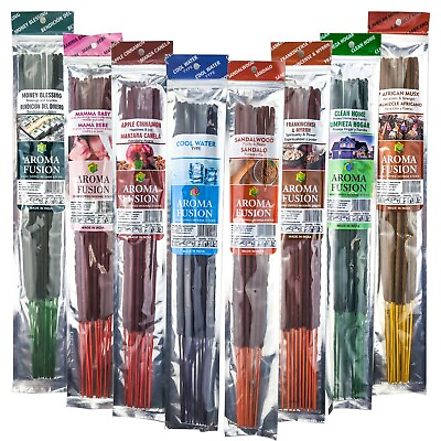#ad Aroma Fusion JUMBO 19quot; Incense Sticks Hand Dipped 10 Stick Packs $9.18