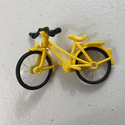 #ad Vintage Playmobil Yellow Bike Racing Bike 3” EUC $4.40