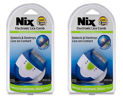 #ad Nix Electronic Lice Comb Instantly Kills Lice Eggs amp; Removes From Hair 2 Pk $19.99