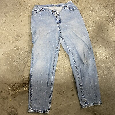 #ad Lee Slim Fit Straight Leg Men#x27;s 34x28 Blue Jeans Stretch Denim $4.20