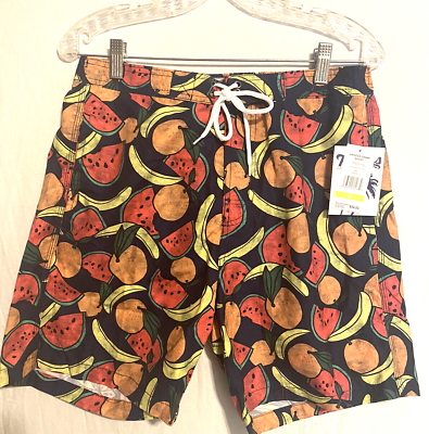 #ad TRUNKS Men Bright Fruit Multicolor Drawstring Swim Board Shorts Sz M NWT $9.94