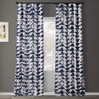 #ad Modern Triangular Geometric Printed Curtains 96 Inches Long Cotton Curtain 1 Pa $84.82