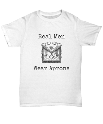 #ad Masonic shirt Real Men Wear Aprons Funny Freemasonry ritual lodge symbol tee $24.99