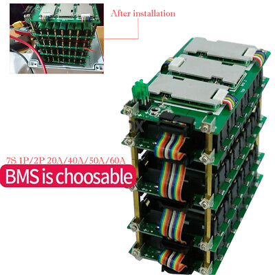 #ad 7S BMS Battery Box 29.4V Power Wall 7s Battery Pack Li ion 18650 Battery Holder $15.82
