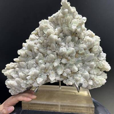 #ad 23.8LB Natural Fluorite Crystal Mineral Specimen Calcite Quartz Cluster Point $2024.19