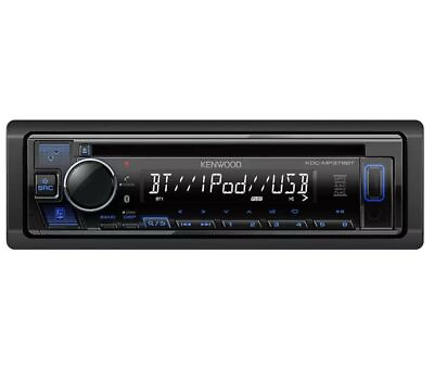 #ad Kenwood KDC MP378BT Single DIN Bluetooth CD AM FM USB Auxiliary Car Receiver $99.95