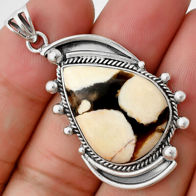 #ad Natural Peanut Wood 925 Sterling Silver Pendant Jewelry P 1012 $16.49